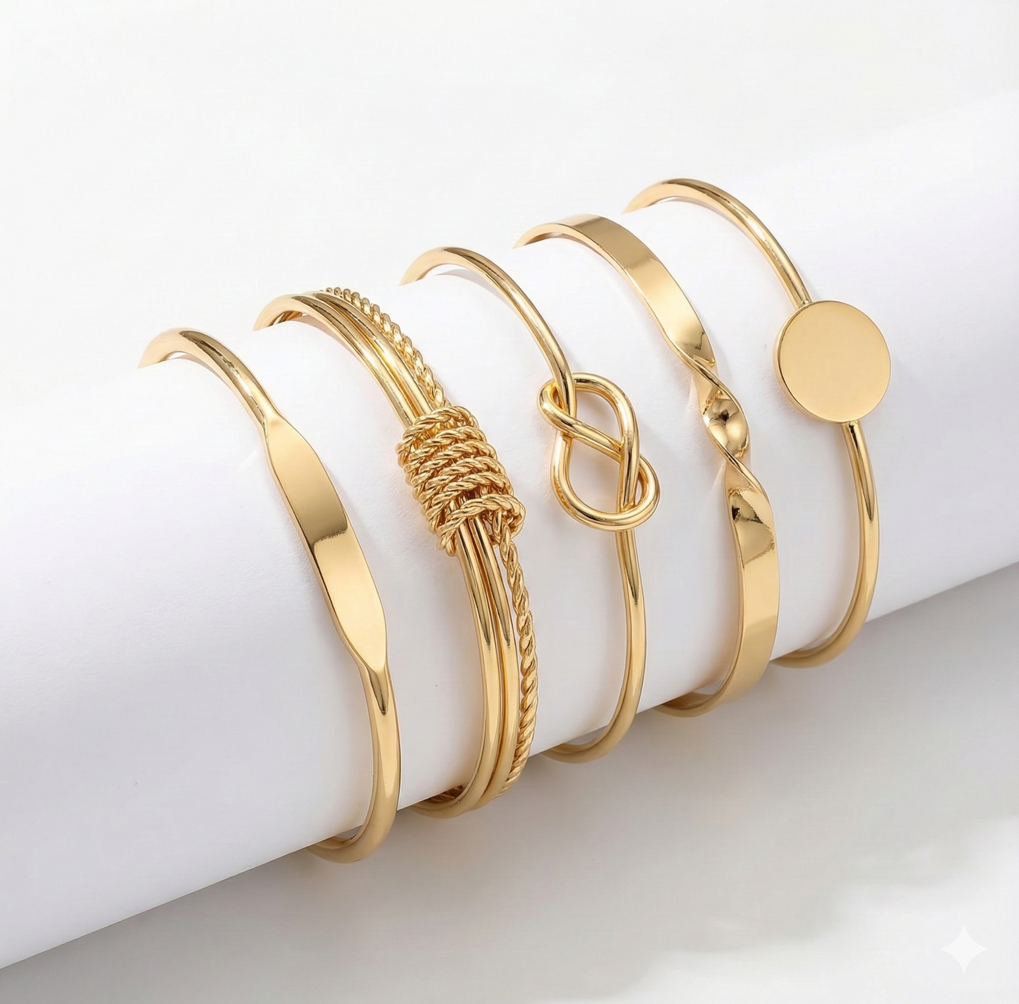 ENSEMBLE DE BRACELETS NOUÉ | OR