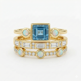 Ocean Vintage Crystal - Ring Set