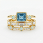 ENSEMBLE OCÉAN VINTAGE BAGUE CRISTAL