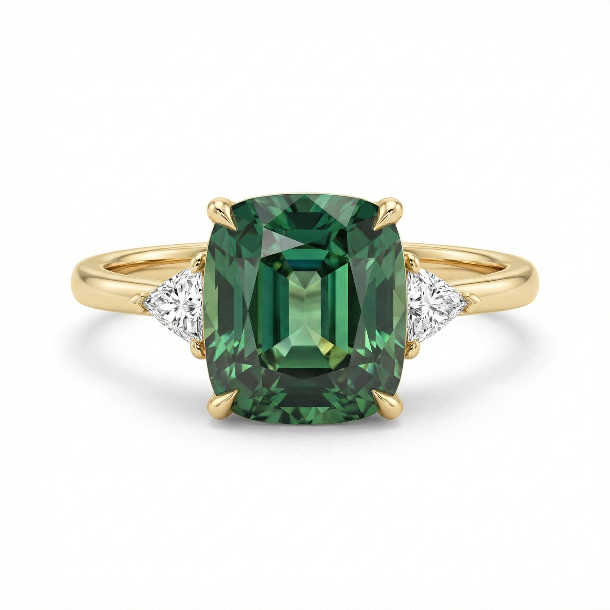 BAGUE VINTAGE VERT GEMME | OR