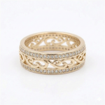 Shiny Hollow Gold Ring - Gold