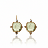 Unique Vintage Green Pearl Earrings
