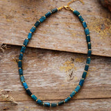 Natural Apatite Beaded Choker Necklace