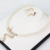Naturperlenkette + Ohrringe Set