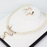 ENSEMBLE DE BOUCLES COLLIER PERLES