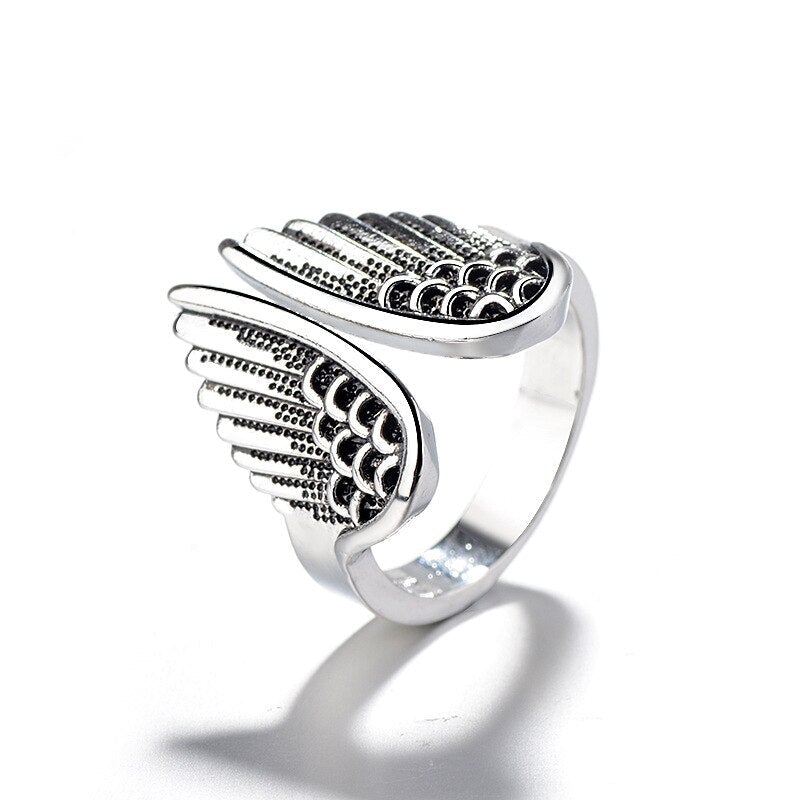 BAGUE RÉGLABLE ANGE EN 925 STERLING ARGENT