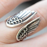 BAGUE RÉGLABLE ANGE EN 925 STERLING ARGENT