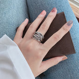 BAGUE RÉGLABLE SUPERPOSÉ | ARGENT