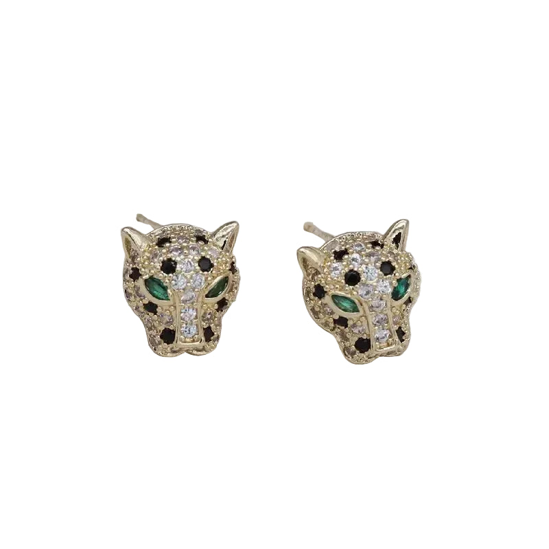 Colorful Leopard Crystal Statement Earrings