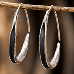 Handcrafted Retro Boho Copper Hoop Earrings