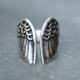 BAGUE RÉGLABLE ANGE EN 925 STERLING ARGENT