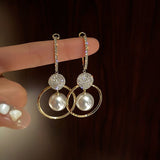BOUCLES D'OREILLES PERLE ZIRCONE LUXE