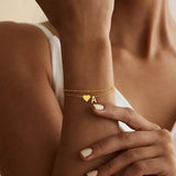 BRACELET INITIALE CŒUR