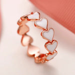 BAGUE VINTAGE BLANC CŒUR OR