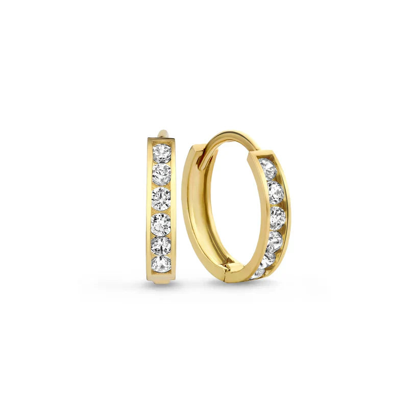 DARA BRILLANE STONE BOUCLES D'OREILLES ENSEMBLE - OR