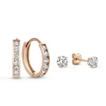 DARA BRILLANE STONE BOUCLES D'OREILLES ENSEMBLE - OR