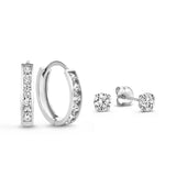 DARA BRILLANE STONE BOUCLES D'OREILLES ENSEMBLE - OR