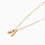 Love letter initial necklace - White Gold