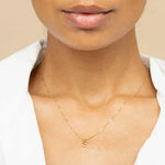 Love letter initial necklace - White Gold