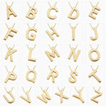 Love letter initial necklace - White Gold