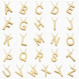 COLLIER AMOUR LETTRE INITIALE | OR BLANC