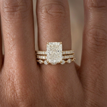 Jaily 3PC Wedding Ring Set - Gold