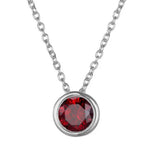 Lunaria Gemmara Birthstone Necklace | White Gold