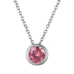 Lunaria Gemmara Birthstone Necklace | White Gold