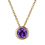 Lunaria Gemmara Birthstone Necklace | Gold