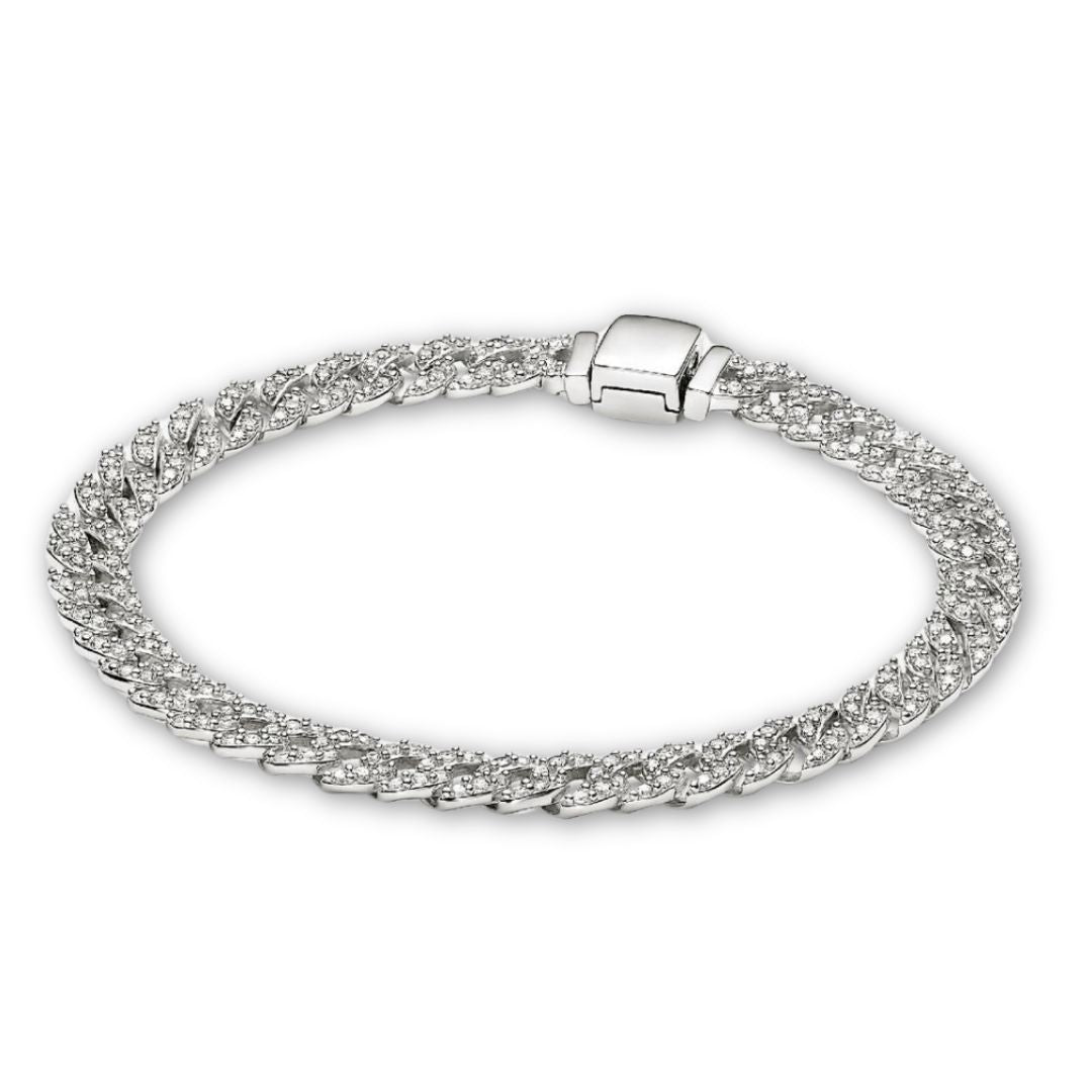 Moissanite Cuban Bracelet - Gold