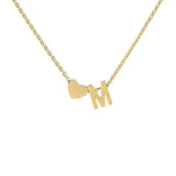 COLLIER INITIALE CŒUR
