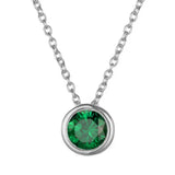 Lunaria Gemmara Birthstone Necklace | White Gold