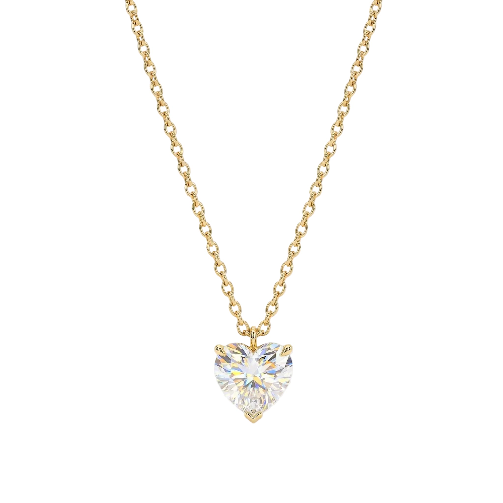 Collier Cœur Moissanite