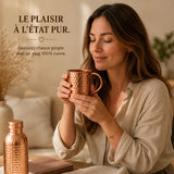 PAUSE DORÉE — MUG MARTELÉ EN CUIVRE ARTISANAL
