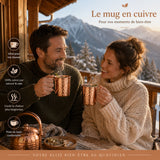 PAUSE DORÉE — MUG MARTELÉ EN CUIVRE ARTISANAL