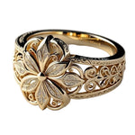 Flower Zirconia Exotic Gold Ring