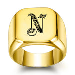 Classic Noble Initial Ring | Gold