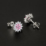 Sunlit Muse Earrings Pink | White Gold