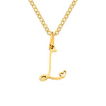 Heart Initial Necklace | Gold
