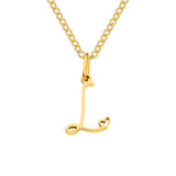 Heart Initial Necklace | Gold