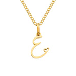 Heart Initial Necklace | Gold