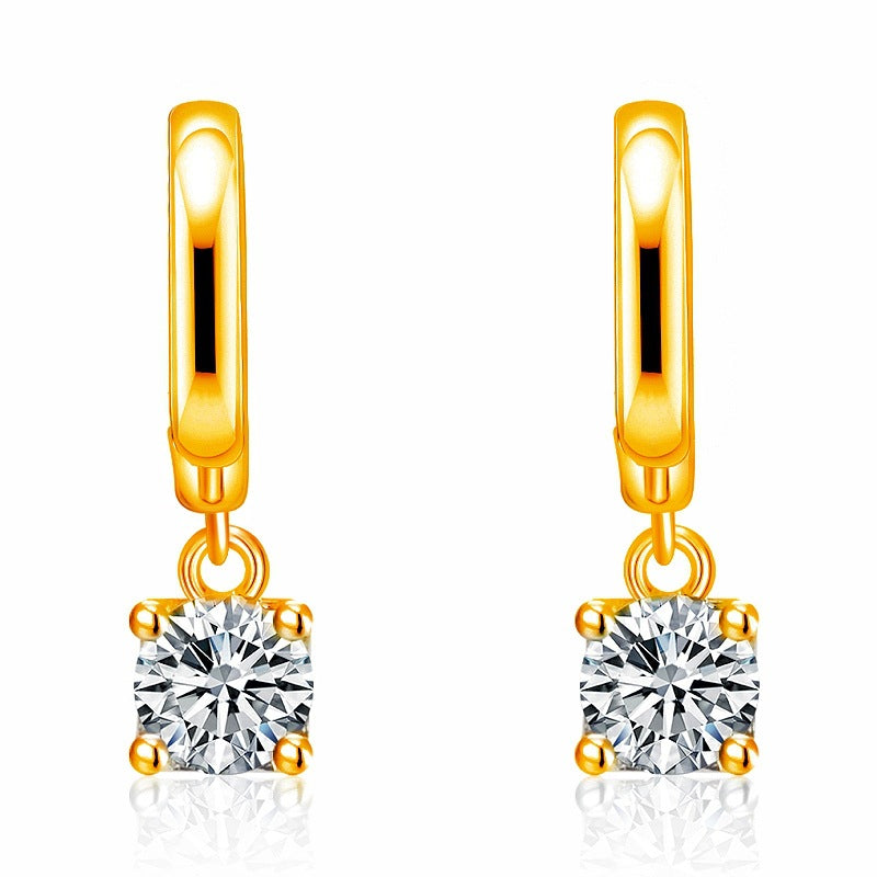 BOUCLES PENDANTES CARRÉ | OR