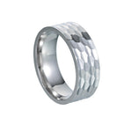 Varek Hammered Band Ring | White Gold