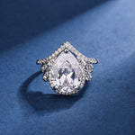 Aria Teardrop White Set | White Gold