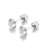 Classic Solitaire Earrings | White Gold