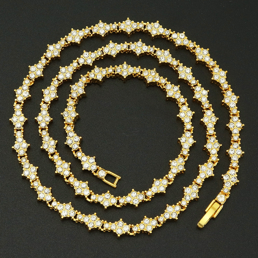 Collier Classique Cluster Tennis | Or