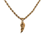 Elio Wing Pendant Necklace | White Gold