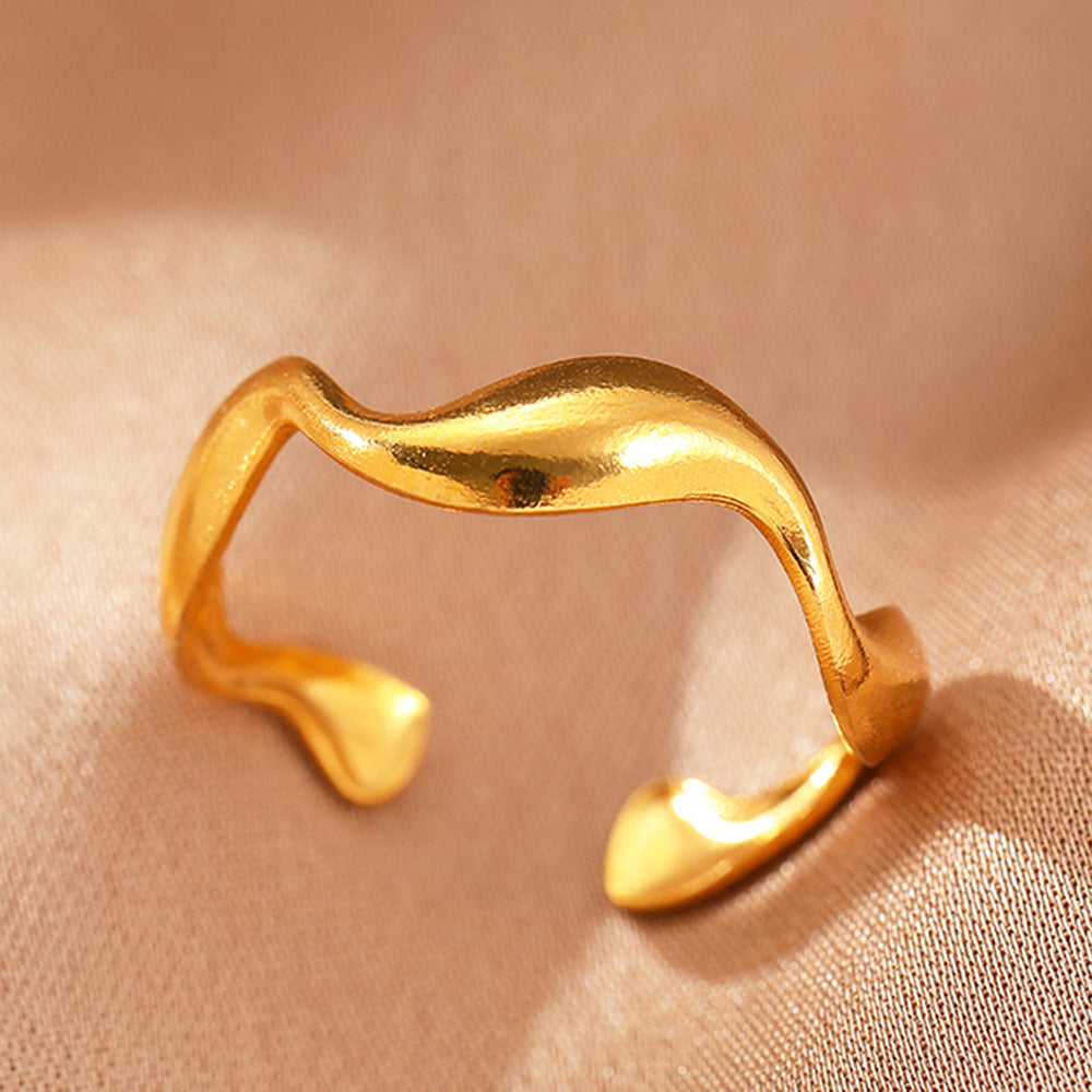 Bague Elyra Lisse Fluide | Or