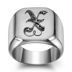 Classic Noble Initial Ring | White Gold