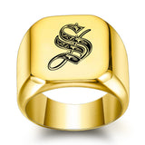 Classic Noble Initial Ring | Gold